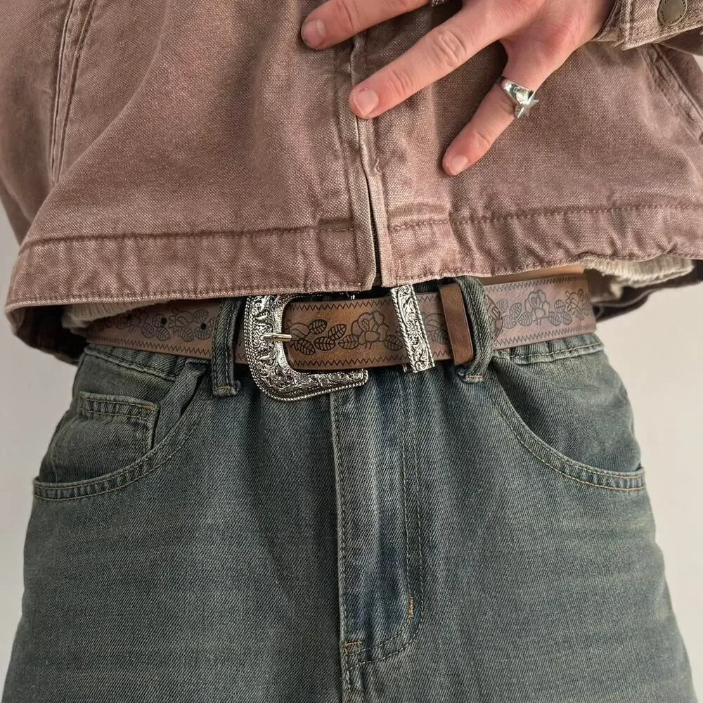 Vintage style brown and silver